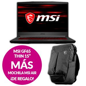 Portatil MSI 10SER con Regalo de Mochila