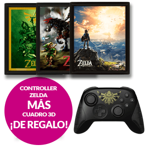 Controller Zelda + Cuadro 3D de Regalo