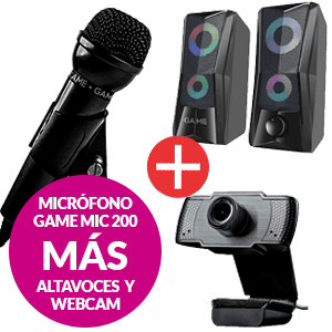 Pack Micrófono MIC200 + Webcam WX200 + Altavoces SP210