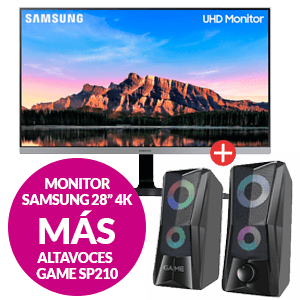 Monitor 4K Samsung 28" + Altavoces GAME SP210
