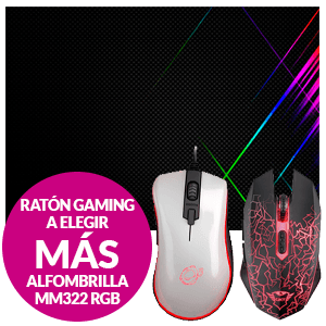 Ratón gaming a elegir + alfombrilla GAME RGB MM322