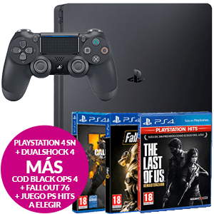 PlayStation 4 SN + DS4 + COD Black Ops 4 + Fallout 76 + juego a elegir PS Hits en GAME.es