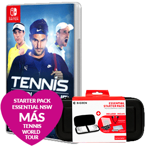 Tennis World Tour + Funda Starter Pack Essential para Nintendo Switch en GAME.es