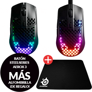 Ratón Steelseries Aerox a elegir + Alfombrilla QcK Medium
