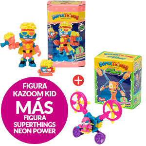 Figura Kazoom Kid Neon Power + Exoskeleton