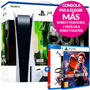 Playstation 5 lector a elegir + juego Street Fighter 6 y la película Street Fighter II en GAME.es