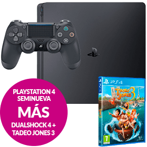 PlayStation 4 Seminueva + DualShock 4 + Tadeo Jones 3