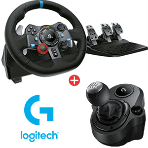 Logitech G Driving Force Palanca de Cambio para Volantes de Carreras G29 y  G920, 6 Velocidades, Marcha Atrás a Presion, Acero y Cuero, PS4/Xbox
