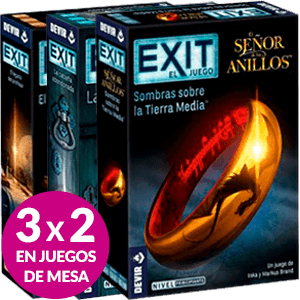 3x2 en juegos de mesa de EXIT
