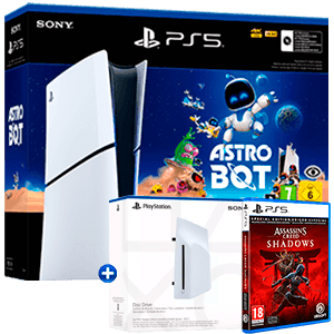 PlayStation 5 Slim Digital Astro Bot + Unidad de disco externo + Assassin´s Creed Shadows Special