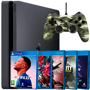 PlayStation 4 Seminueva + VoltEdge CX40 + Fifa 22 + 1 juego a elegir