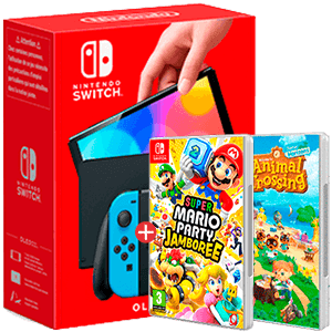 Nintendo Switch OLED + juego Animal Crossing o Super Mario Party Jamboree