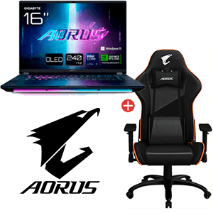 Ordenador portátil Gigabyte AORUS Master 16  + Silla gaming AORUS AGC310 para PC Hardware en GAME.es
