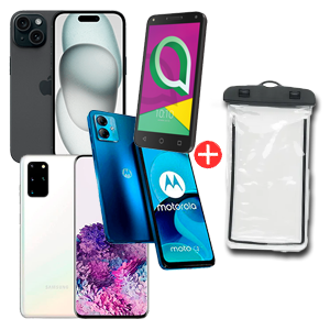 Smartphone seminuevo + Funda estanca de regalo