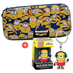 Funda Minions NSW2 + Llavero Funko POP