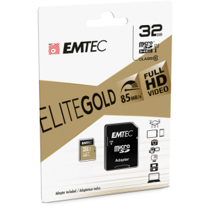 Emtec microSD Class10 Gold+ 32GB MicroSDHC Clase 10 - Tarjeta Memoria