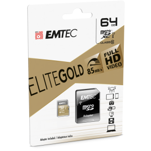 Emtec microSD Class10 Gold+ 64GB memoria flash MicroSDXC Clase 10