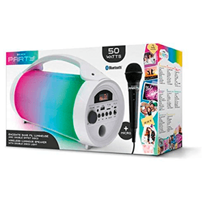 Altavoz Bluetooth con micrófono Party blanco con USB, AUX y SD