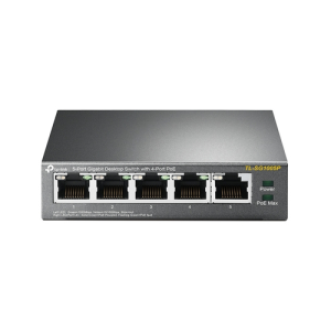 TP-LINK TL-SG1005P Gigabit Ethernet (10/100/1000) PoE Negro - Hub Switch