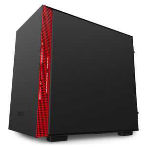 NZXT H210i Matte Black Red Mini Tower Negro, Rojo - Caja Ordenador