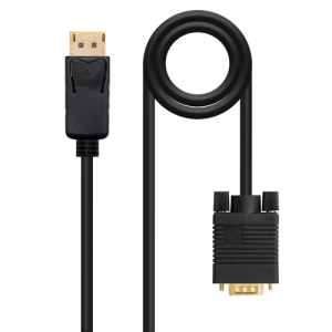 Nanocable Cable Displayport a VGA, DP/M - VGA/M 2m Negro - Adaptador Nanocable Cable Displayport a VGA, DP/M - VGA/M 2m Negro - Adaptador