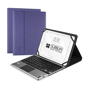 Subblim Funda Con teclado keytab pro bluetooth 101 touchpad purple para tablet 10. universal 10.1