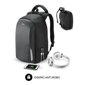 Subbliml Secure Antitheft Backpack 16" Negro - Mochila