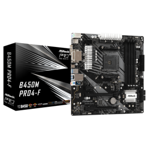 ASRock B450M Pro4-F Zocalo AM4 Micro ATX AMD B450 - Placa Base