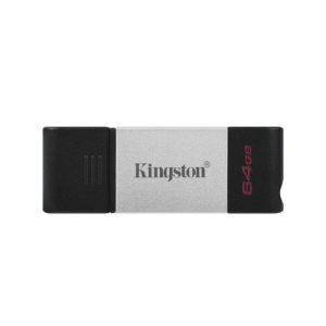 Kingston Technology DataTraveler 80 64GB USB C 3.2 Gen 1 Negro Plata - Pendrive