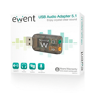 Ewent EW3751 5.1 USB - Tarjeta Sonido Externa