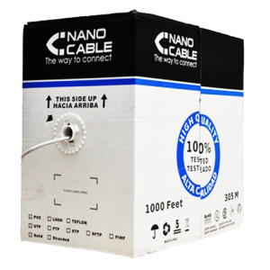Nanocable CABLE RED RJ45 CAT.5E UTP FLEXIBLE AWG24, 305 M Nanocable CABLE RED RJ45 CAT.5E UTP FLEXIBLE AWG24, 305 M