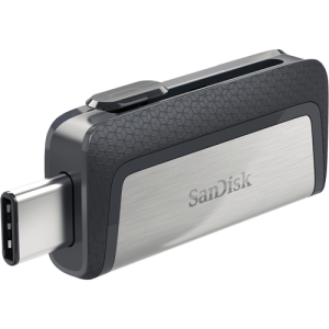 Sandisk Ultra Dual Drive USB Type-C unidad flash USB 128GB USB Type-A / USB Type-C 3.2 Gen 1 (3.1 Gen 1) Negro, Plata