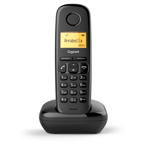 Gigaset A170 Trio Teléfono DECT/analógico Negro Identificador de llamadas