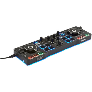 Hercules DJ Control Starlight - USB - RGB - 2 Canales - 8 Pads - Mesa Mezclas