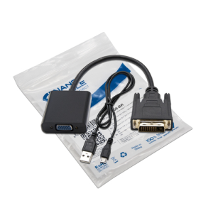 Nanocable Conversor DVI 24 1m A VGA HDB15 h Negro 10 cm
