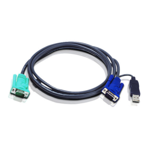 Aten 2L5203U cable para video, teclado y ratón (kvm) 3 m Negro