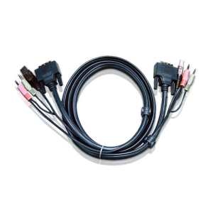 Aten 2L7D03U cable para video, teclado y ratón (kvm) 3 m Negro
