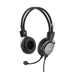Bluestork MC-201 auricular y casco Auriculares Diadema Negro, Plata
