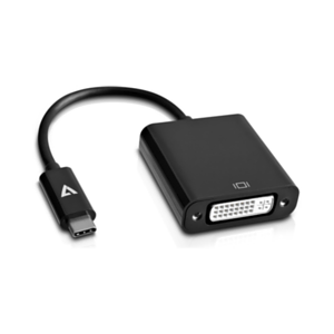 V7 USB-C macho a DVI-D hembra adaptador Negro