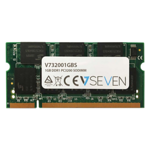 V7 1GB DDR1 PC3200 - 400mhz SO DIMM Notebook - V732001GBS - Memoria RAM