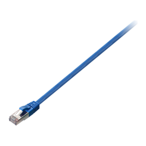 V7 Cable azul Cat6 blindado (STP) con conector RJ45 macho a RJ45 macho 2m 6.6ft