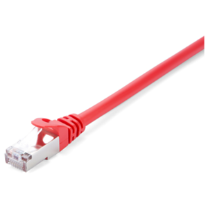 V7 Rojo Cat6 blindado (STP) con conector RJ45 macho a RJ45 macho 10m - Cable