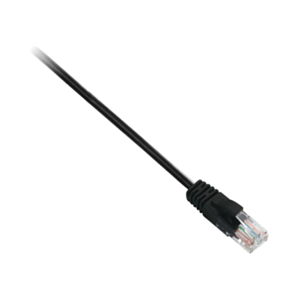 V7 Cable negro Cat6 no blindado (UTP) con conector RJ45 macho a RJ45 macho 5m 16.4ft