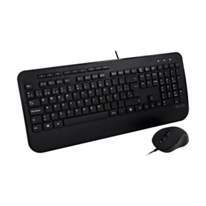 V7 Teclado USB de tamaño completo con reposamuñecas y combo de ratón para ambidiestros - ES V7 Teclado USB de tamaño completo con reposamuñecas y combo de ratón para ambidiestros - ES