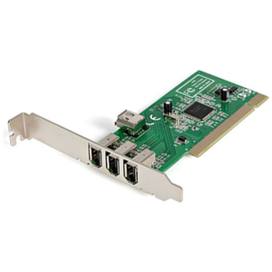 StarTech.com Adaptador Tarjeta Controladora FireWire 400 PCI 4 Puertos FW 6 Pin Chipset TI - IEEE 1394a