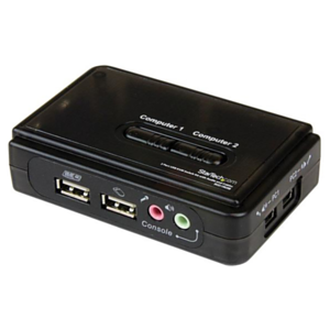 StarTech.com Juego de Conmutador KVM de 2 puertos con todo incluido - USB - Audio y Vídeo VGA