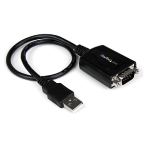 StarTech.com Cable 0,3m USB a Puerto Serie Serial RS232 DB9 con Retención del Puerto de Asignación COM