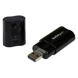 StarTech.com Tarjeta de Sonido Estéreo USB Externa Adaptador Conversor - Negro