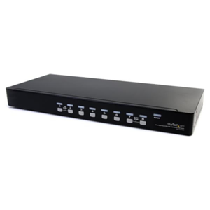 StarTech.com Conmutador Switch KVM 8 Puertos de Vídeo VGA HD15 USB 2.0 USB A y Audio - 1U Rack Estante
