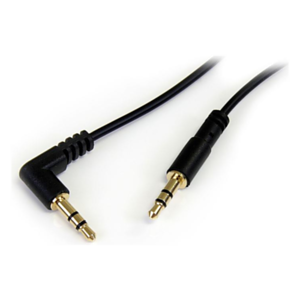 StarTech.com Cable de 1,8m de Audio Estéreo de 3,5mm Acodado en Ángulo a la Derecha - Macho a Macho